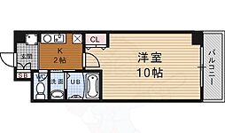 JR山陰本線 丹波口駅 徒歩3分の賃貸マンション 7階1Kの間取り