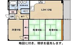 パルテ西京極 5階3LDKの間取り