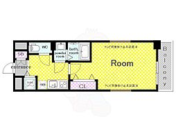 JR東海道・山陽本線 西大路駅 徒歩10分の賃貸マンション 1階1Kの間取り