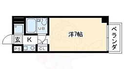 シリウス星の子ビル 1Kの間取図画像