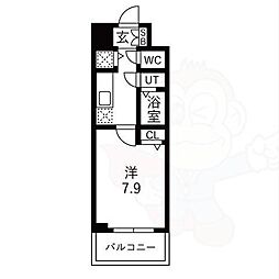 ファステート京都洛南エリーゼ 1Kの間取図画像