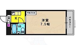 アクシア京都 ワンルームの間取図画像