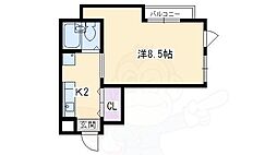 エルフレックス 1Kの間取図画像