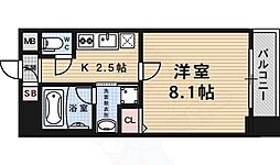 ジョイシティ二条城前 1Kの間取図画像