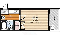 ラシャンブル 1Kの間取図画像
