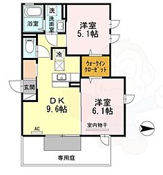 メゾン・ド・光 2DKの間取図画像