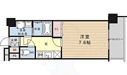 レジデンス京都ゲートシティ 1Kの間取図画像