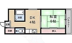 ニューシャトー西洞院 1DKの間取図画像