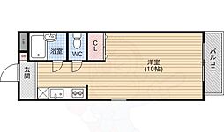 Requie紫竹 1Kの間取図画像