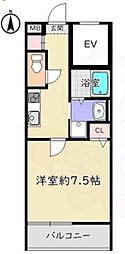 CielCourt紫野 1Kの間取図画像