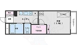 レオパレスTYK壬生 1Kの間取図画像
