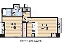 グランドーリア西院 1LDKの間取図画像
