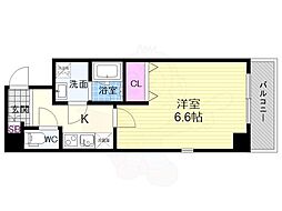 アスヴェル京都二条駅前 1Kの間取図画像