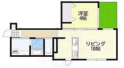 レガリア京都烏丸 1LDKの間取図画像