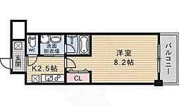 ファーストコート五条新町 1Kの間取図画像