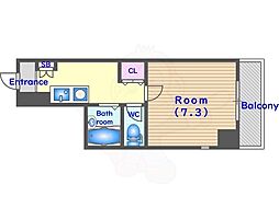 アクティー堀川No.7 1Kの間取図画像