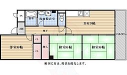 ロイヤルコーポ洛南 3DKの間取図画像