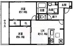 仮称)D-ROOM上京区米屋町ハイツ 2LDKの間取図画像