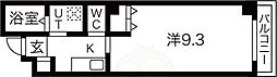 メゾンアーサー 1Kの間取図画像