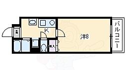 ディクティ三条 1Kの間取図画像