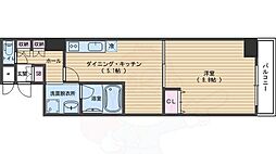 アスヴェル京都市役所前3 1DKの間取図画像