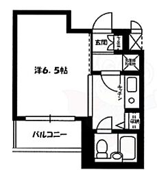 デトム・ワン室町二条 1Kの間取図画像