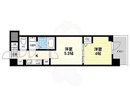 ベラジオ西大路五条 2Kの間取図画像