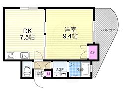プラタラク 1DKの間取図画像