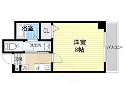 サムティ上堀川 1Kの間取図画像