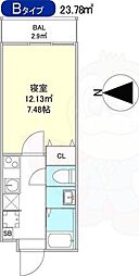 La Fite GOSHOKITA 2 1Kの間取図画像