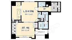 リーガル京都烏丸通り 1LDKの間取図画像