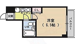 JR山陰本線 京都駅 徒歩7分の賃貸マンション 7階1Kの間取り