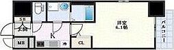 エスリード新大阪ザ・プレミアWEST 1Kの間取図画像