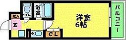 エスリード新大阪第8 10階1Kの間取り