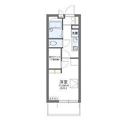 レオパレスミント千里 1Kの間取図画像