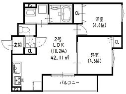 間取図画像 2LDK