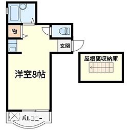 LeafJarclinSungardenleaf ワンルームの間取図画像