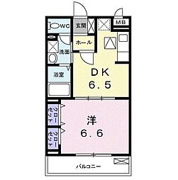 メゾン　プレ・シアン 1階1DKの間取り