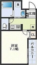 大阪市東淀川区柴島2丁目マンション 1Kの間取図画像
