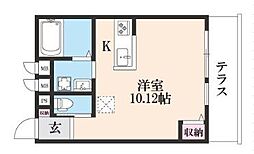 ruhe柴島 ワンルームの間取図画像