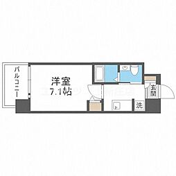 エグゼ天神橋 1階1Kの間取り