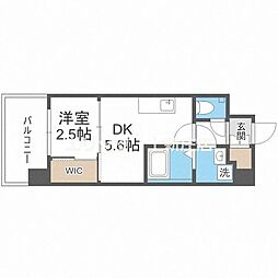 セレニテ福島プリエ 8階1DKの間取り