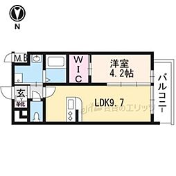 レシオ千里丘 1LDKの間取図画像