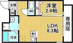 リアコート関大前II 1LDKの間取図画像