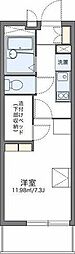 レオパレスサルース 1Kの間取図画像