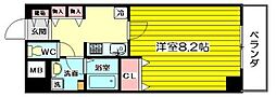 ドライバウム江坂 1Kの間取図画像