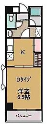 イースト・フィールド 1Kの間取図画像