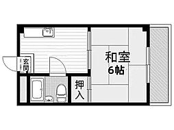 ビスタ新庄ハイツ3 1DKの間取図画像