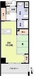 ロハス江坂 1DKの間取図画像
