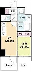 セレニテ新大阪グランデミリュー 1DKの間取図画像